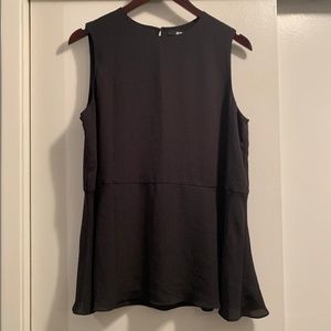 Black sleeveless blouse